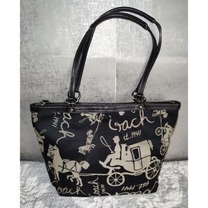 Coach Horse and Carriage Tote Shoulder Bag